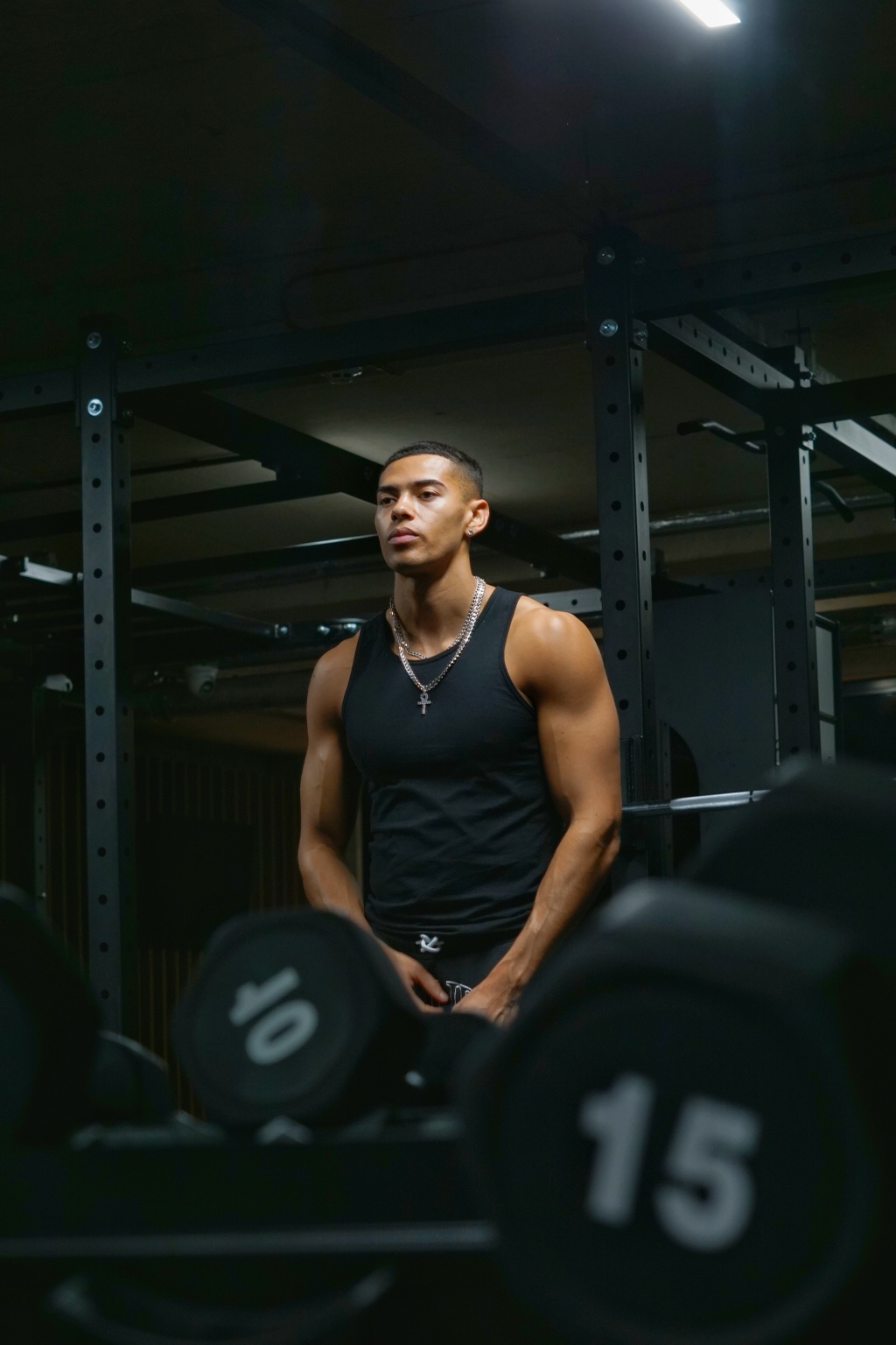 An athlete preparing to train at Training Club